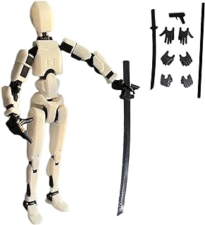SEVENCATS ロボット モデル人形 可動 フィギュア 武器付き キャラクター 約137ｍｍ 作画 練習 模型 小道具 (ホワイト)