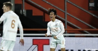 Kodai Sano scores his second goal for NEC nijmegen